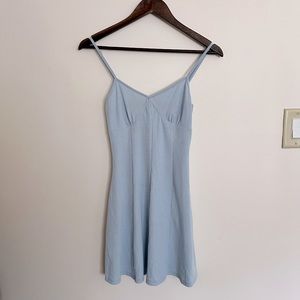 CLOSET CLEANOUT MAKE AN OFFER 
Ribbed skater mini dress blue color flowy